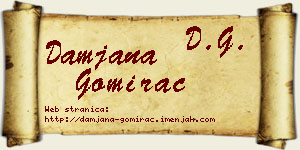 Damjana Gomirac vizit kartica
